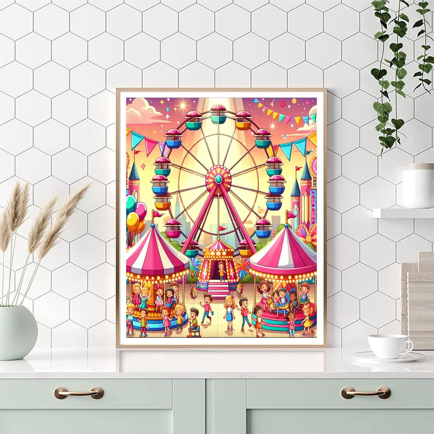 Whimsical Carnival Adventures Paint By Numbers Art
