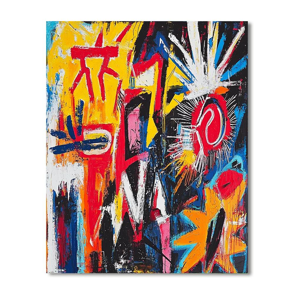 Jean-Michel Basquiat Inspired Evolving Patterns  Paint By Numbers