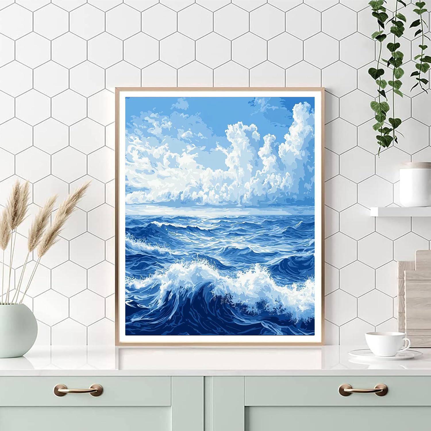 Leonardo Da Vinci Inspired Dreams Of The Sea  Paint By Numbers Art