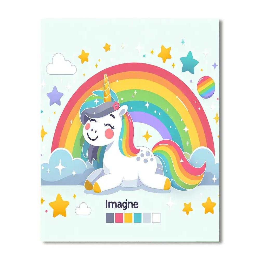 Sparkling Unicorn Numbered Painting Kits