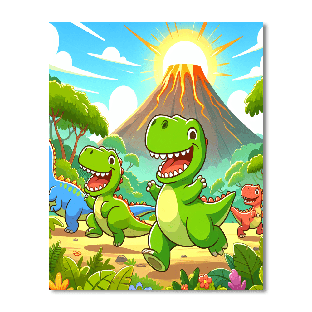 Exciting Dino Expedition Painting Number Kit