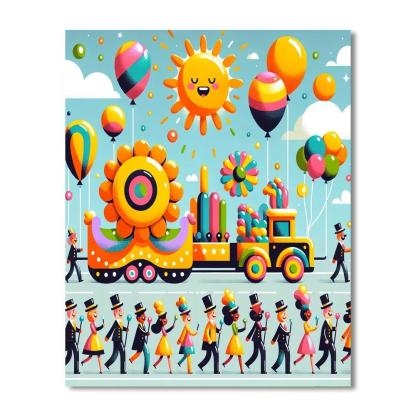 Joyful Festival Parade DIY Paint By Numbers