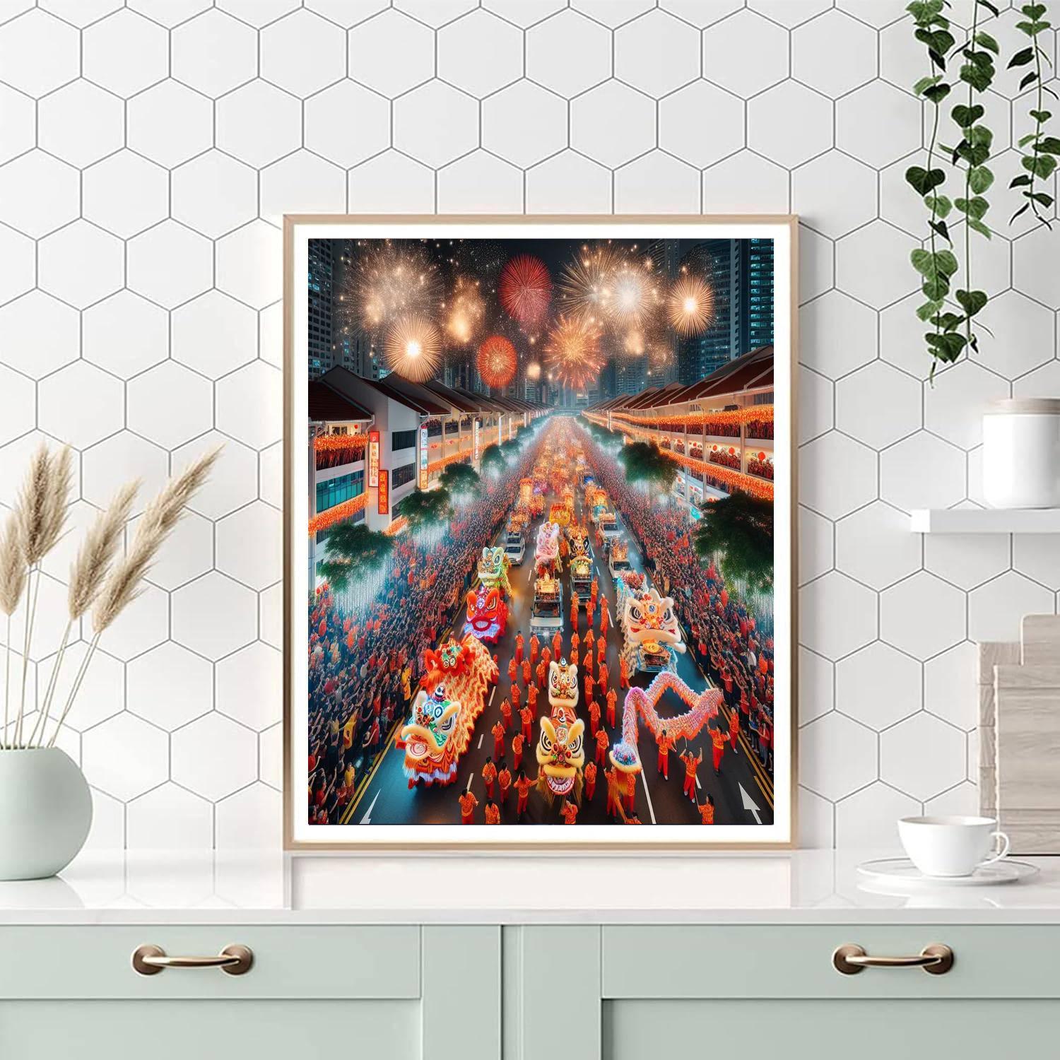 Chinese New Year Parade - Singapore DIY Paint By Numbers