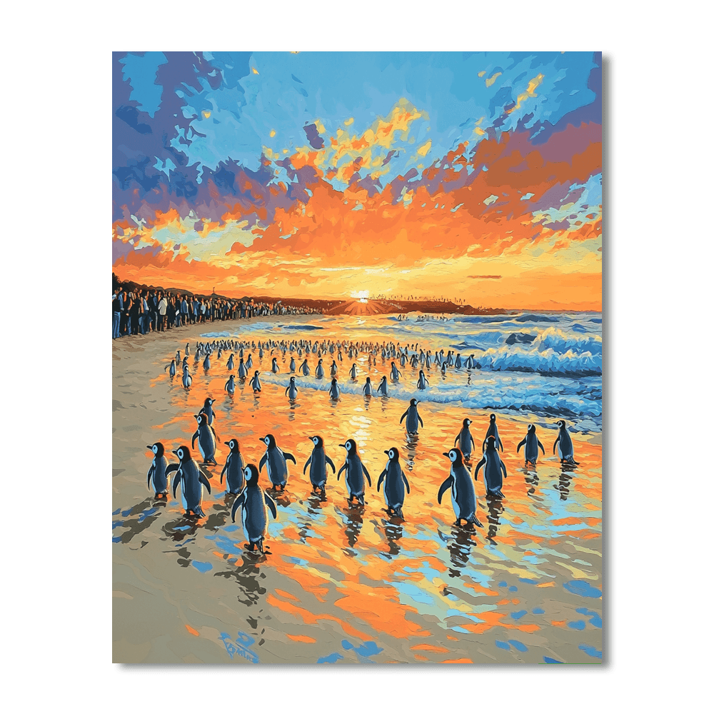 Penguin Parade - Phillip Island, Australia Numbered Painting Kits