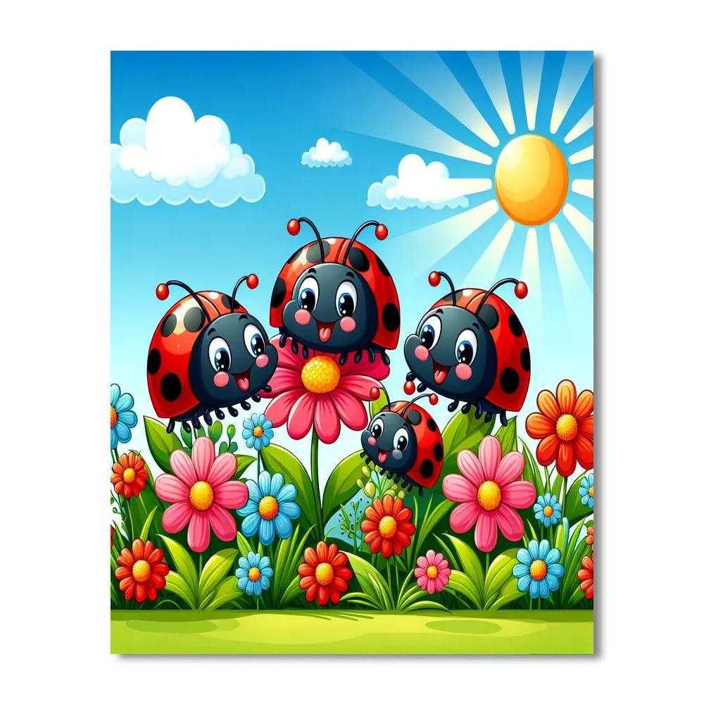 Lively Ladybugs Numbered Painting Kits