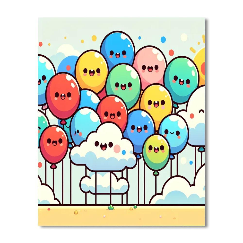 Sunny Balloon Fiesta Paint By Number