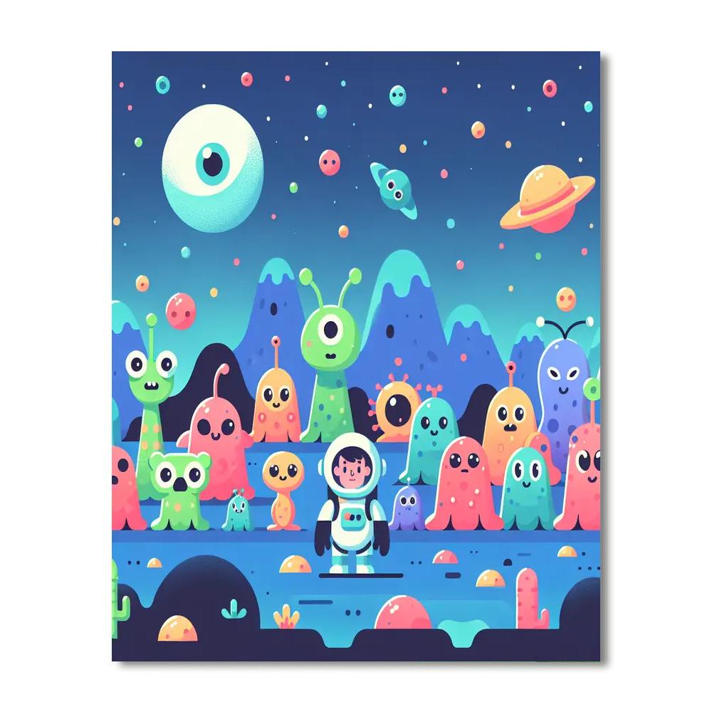 Cosmic Creature Colony Number Painting