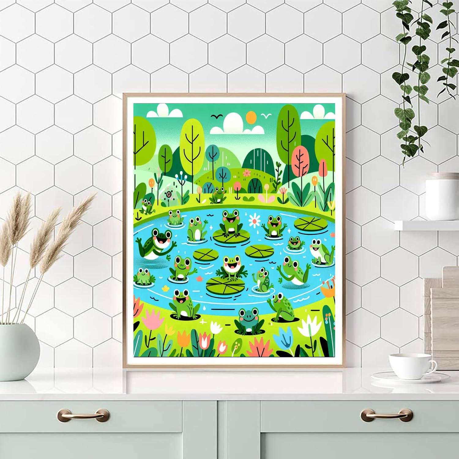 Frog Pond Frolic Numbered Painting Kits