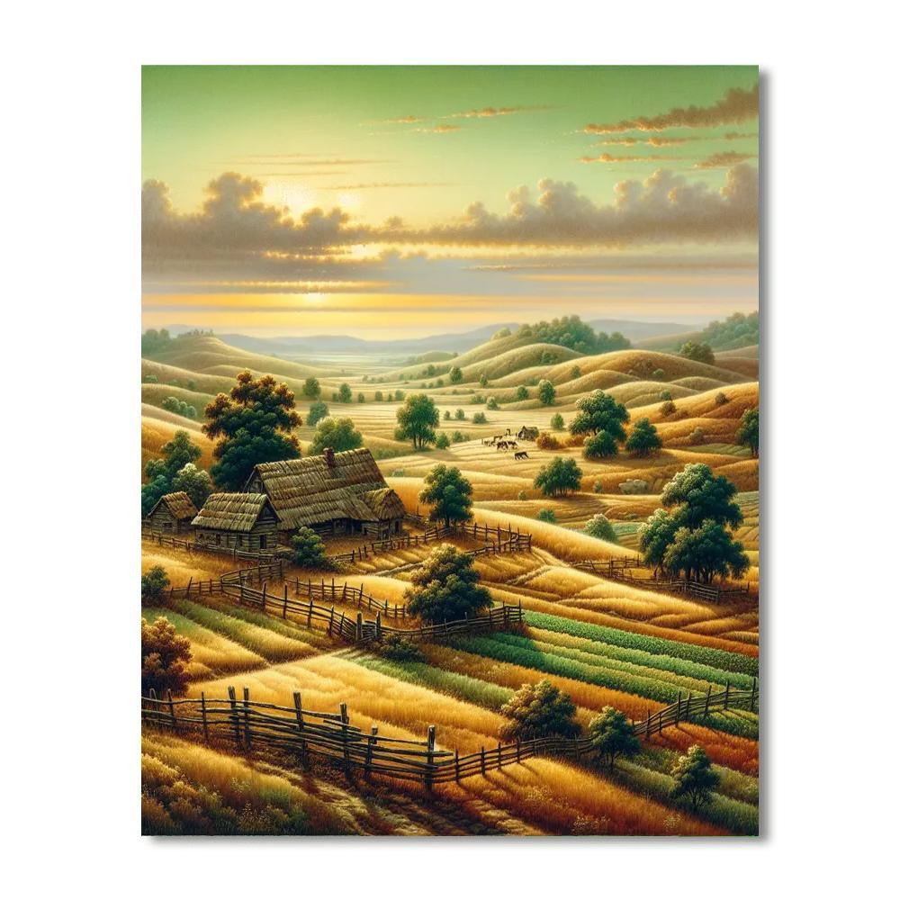 Nostalgic Rural Scene Paint By Numbers