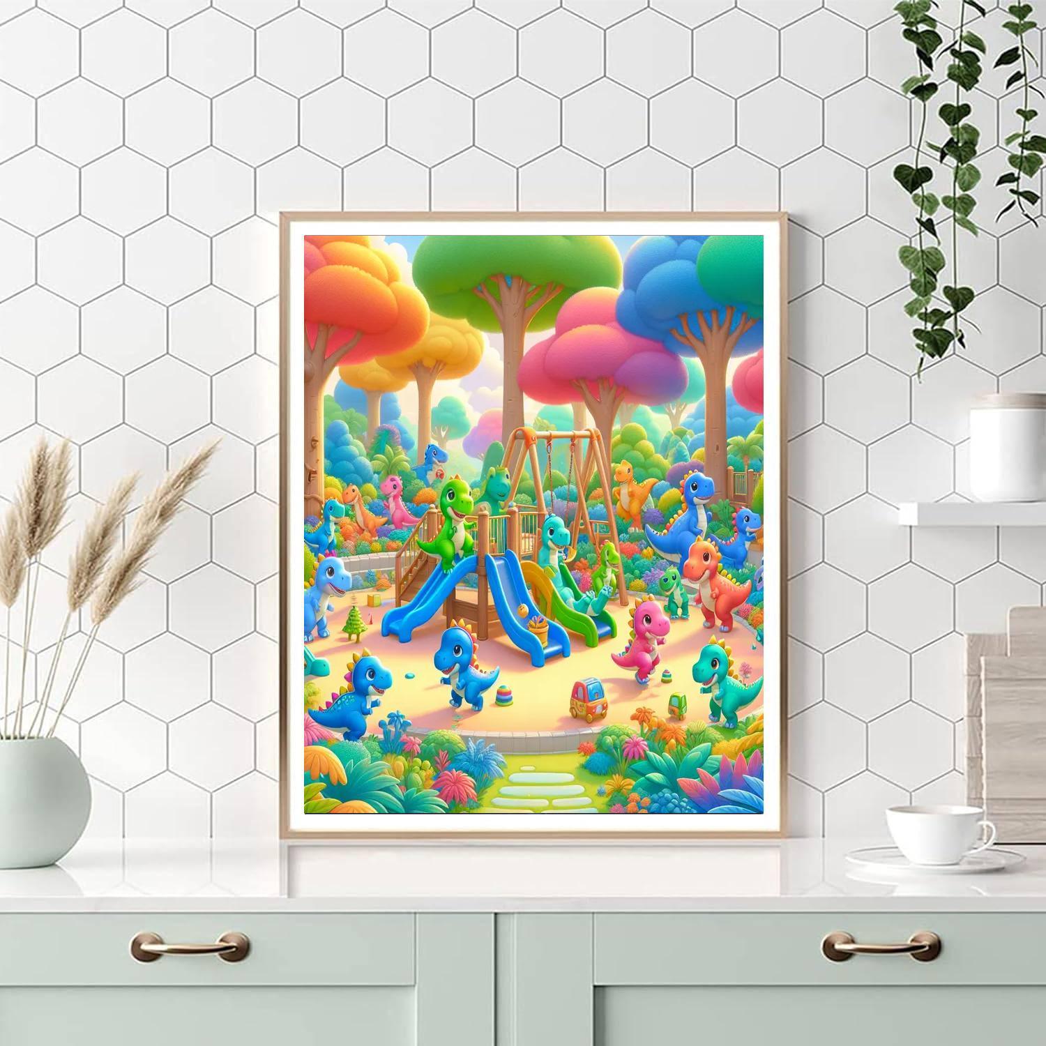 Delightful Dinosaur Park Paint By Numbers Kits