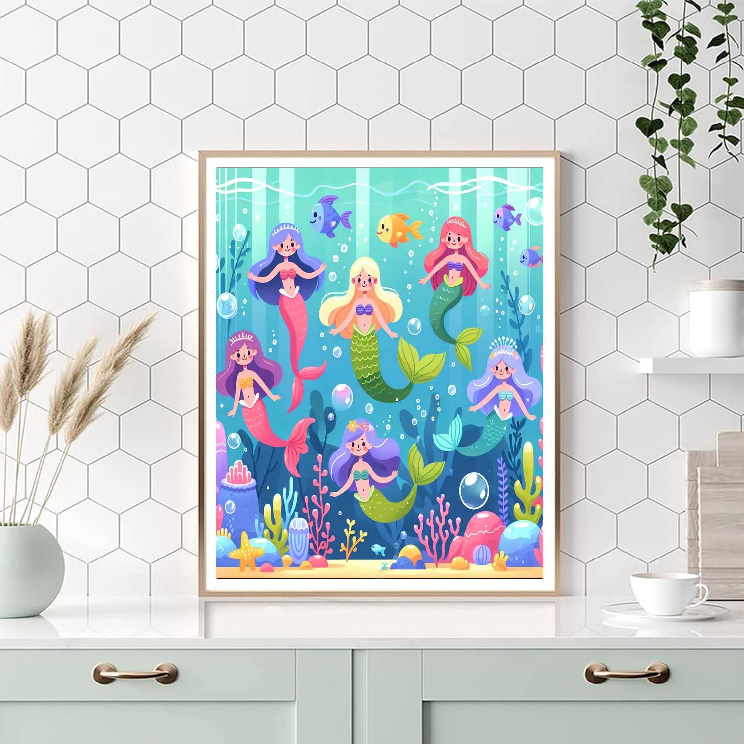 Dreamy Mermaid Kingdom Painting By Numbers Kit