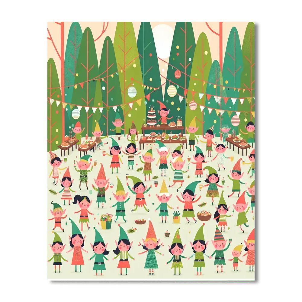 Enchanting Elf Celebration Paint By Color