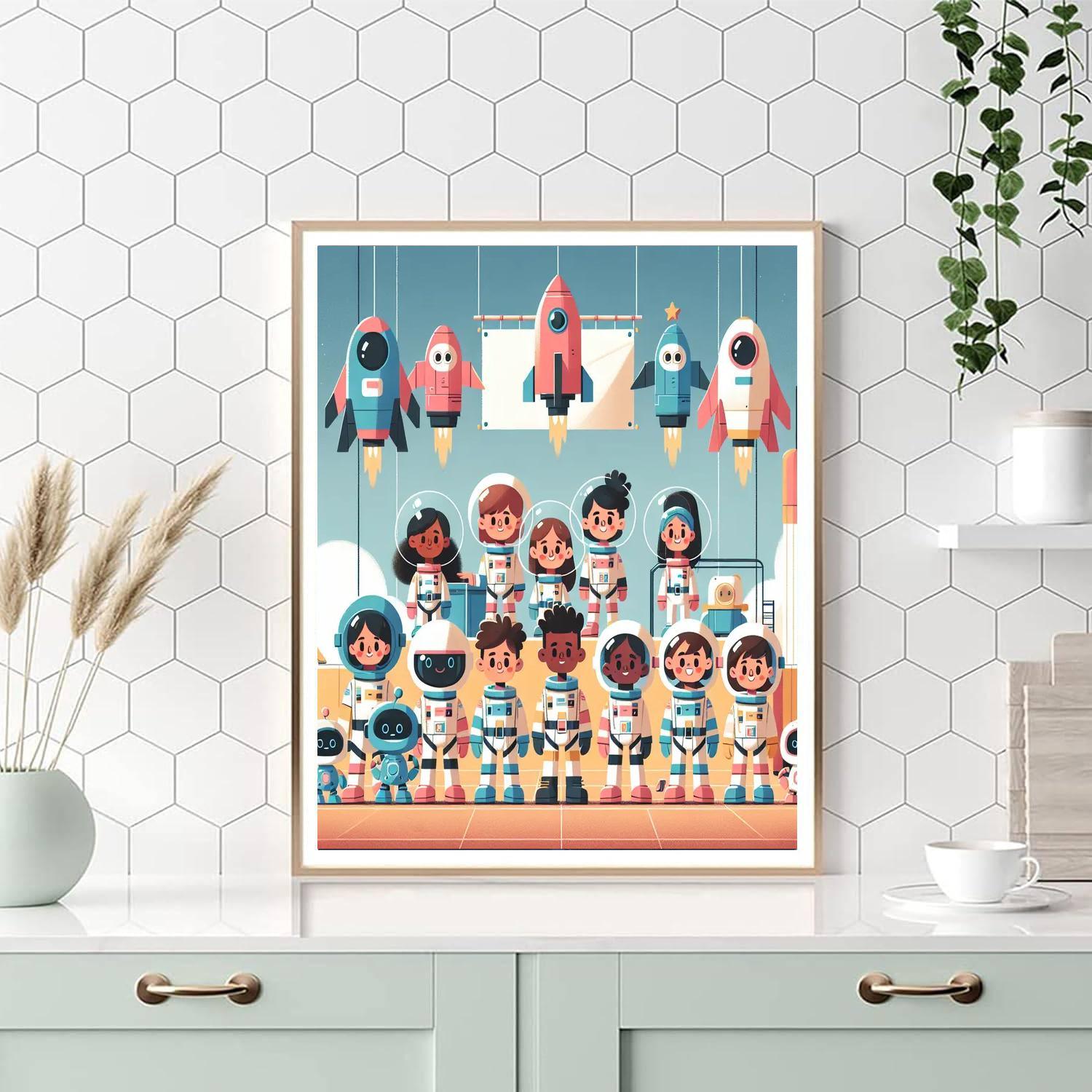 Space Camp With Astro Pals Painting By Numbers Kit