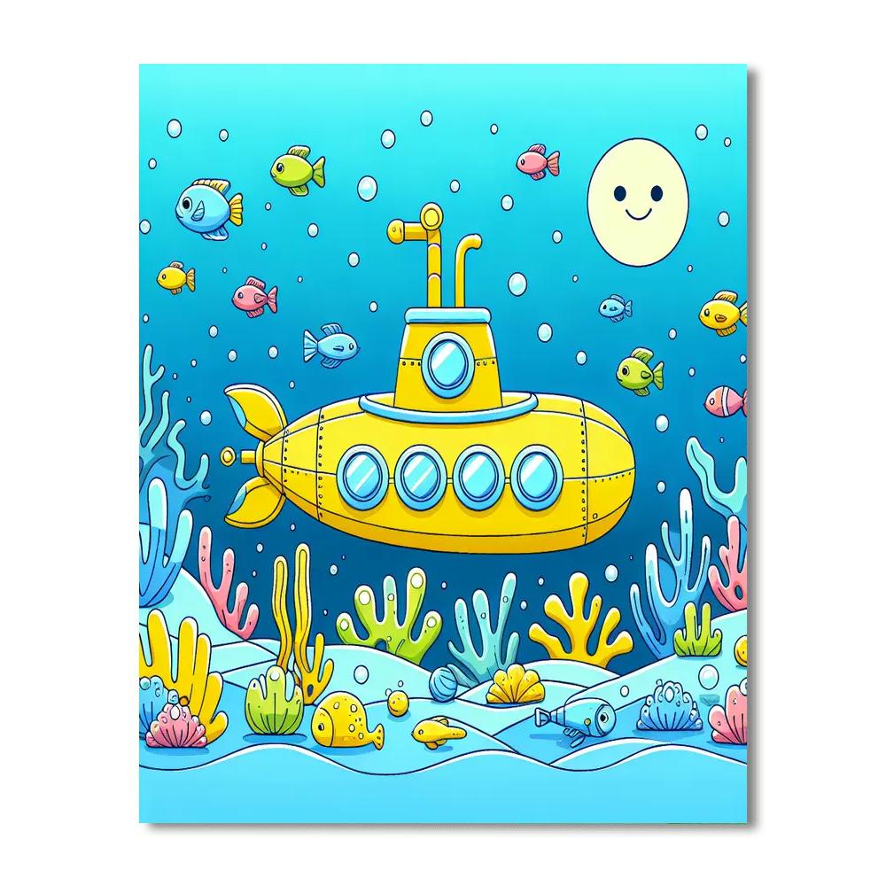 Mystery Submarine Expedition Paint By Numbers Art