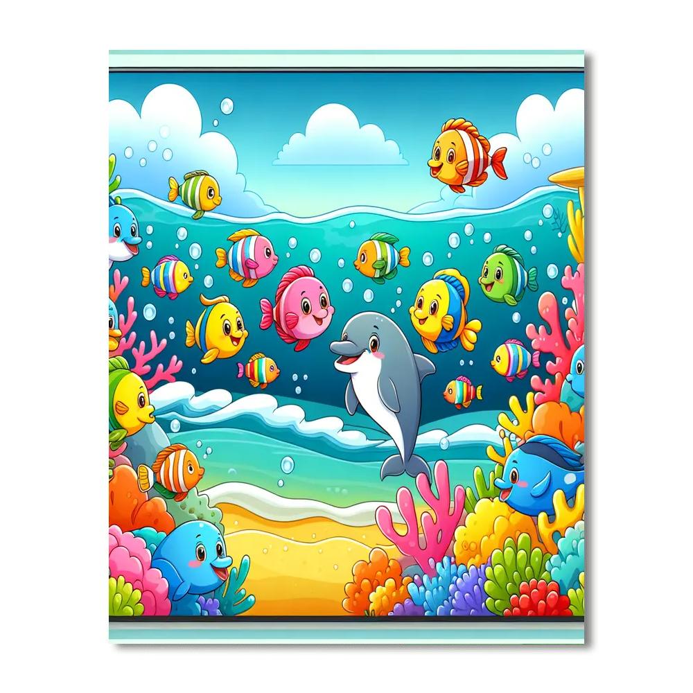 Underwater World Explorers Number Painting