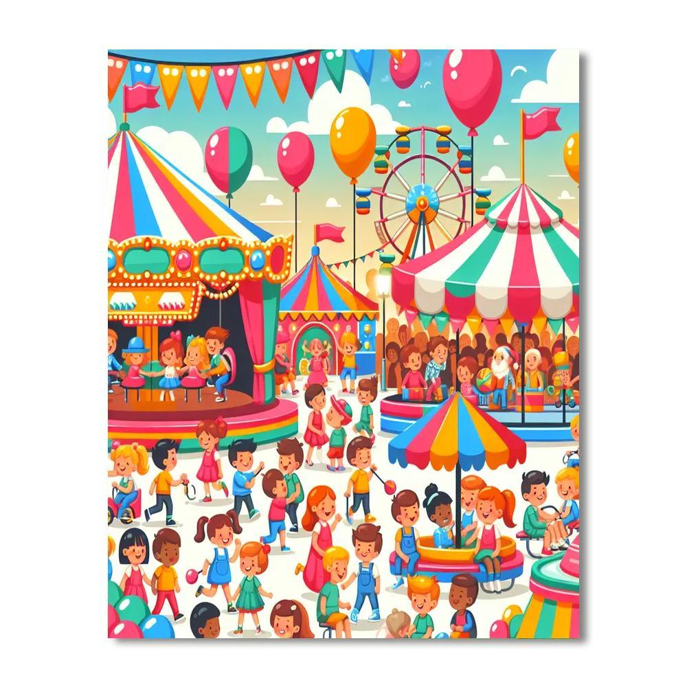 Joyful Day At The Carnival Paint By Number