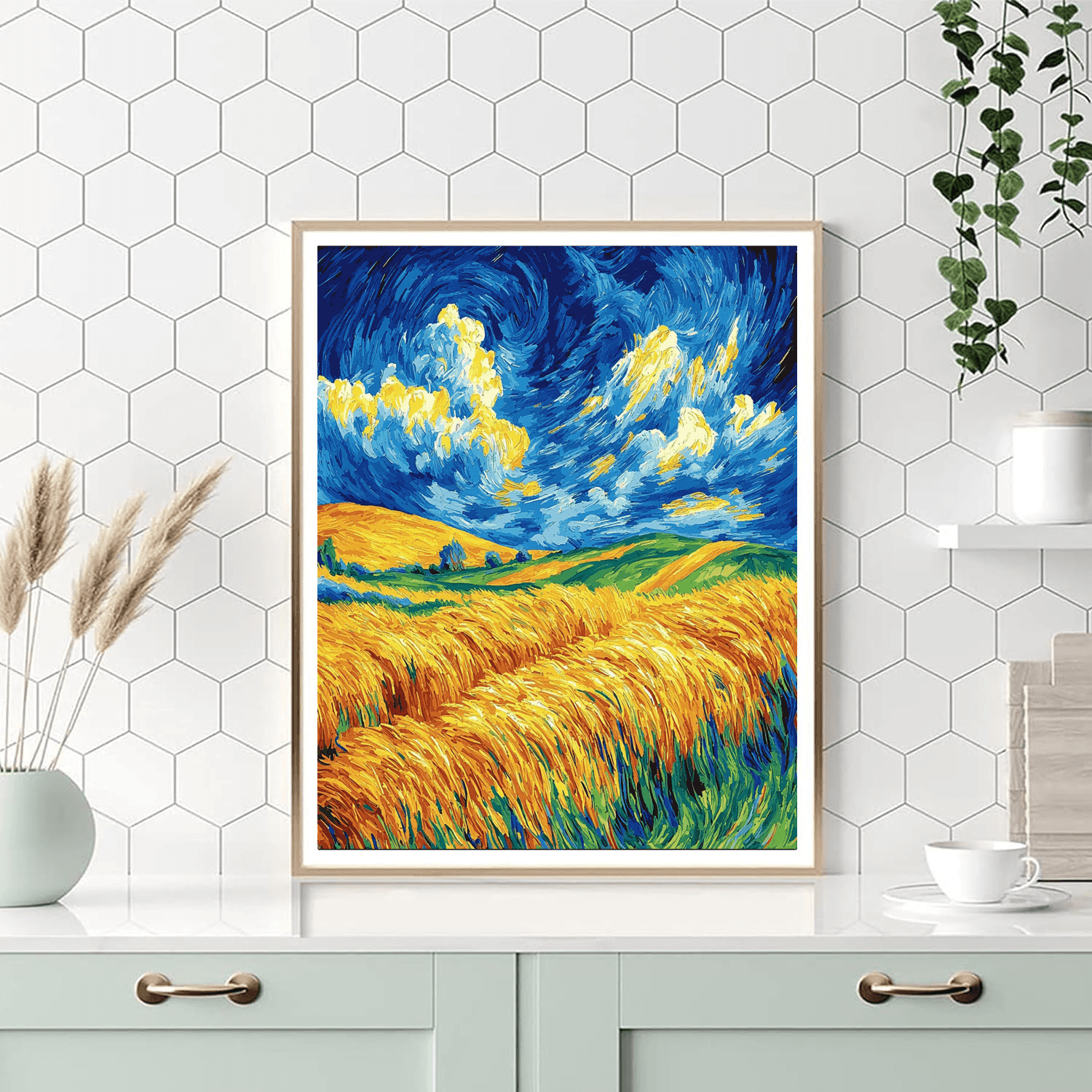 Vincent Van Gogh Inspired Luminous Golden Harvest  Paint By Numbers