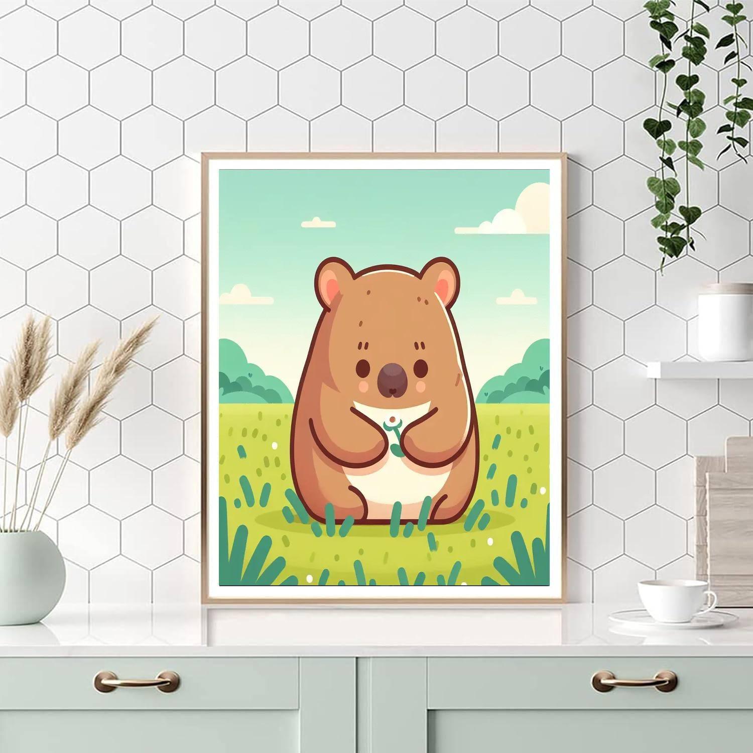 Witty Wombat Wonders Number Painting