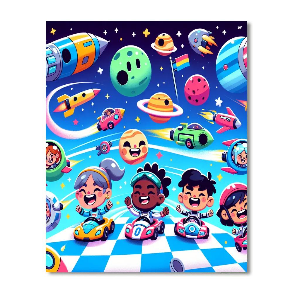 Galaxy Racing Challenge DIY Paint By Numbers