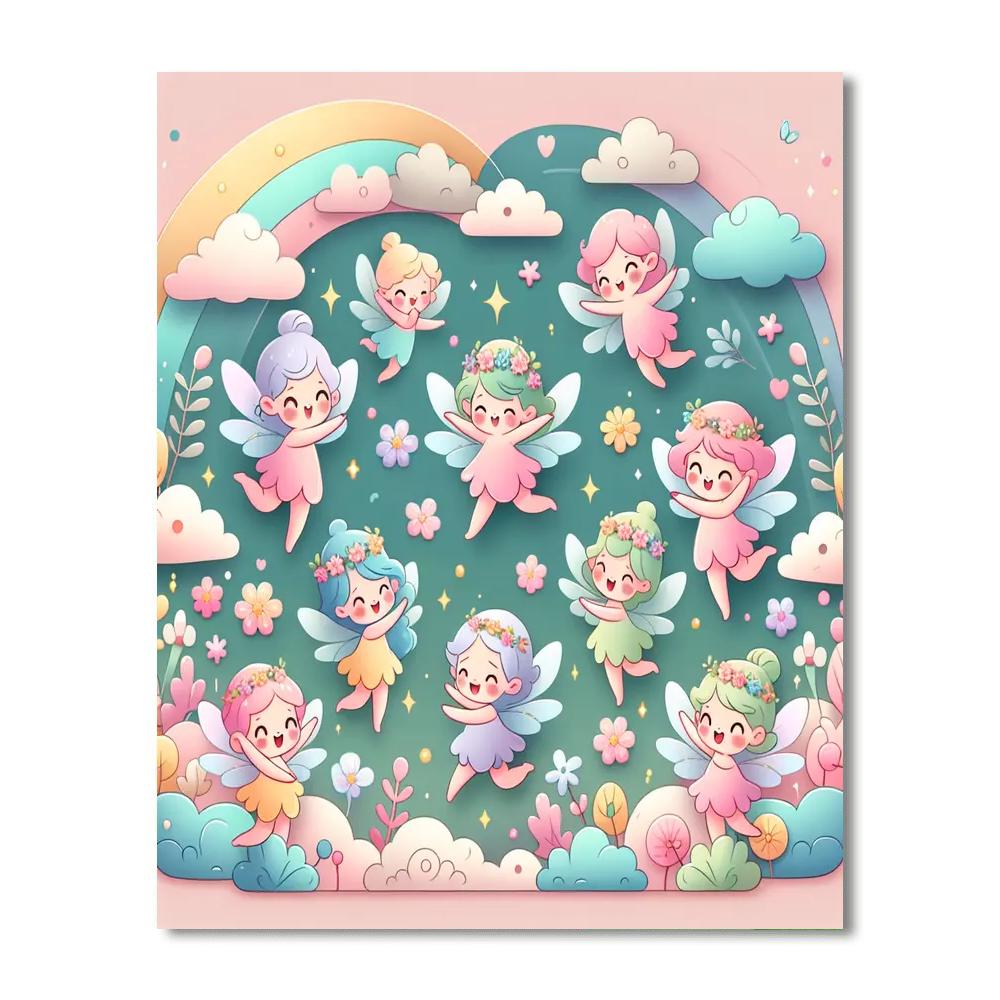 Pixie Pastel Playground Numbered Painting Kits