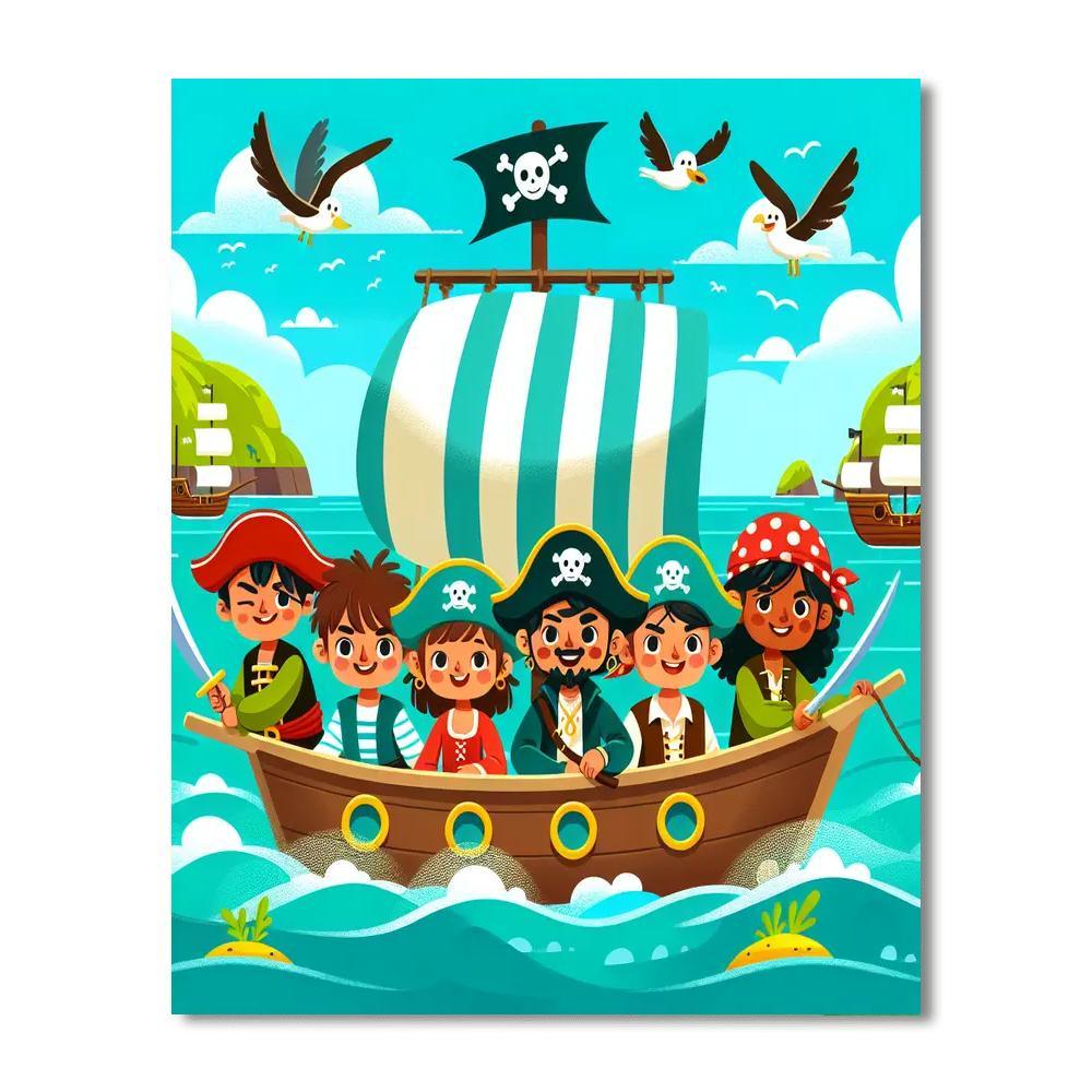 Ocean Adventure Pirates Numbered Painting Kits