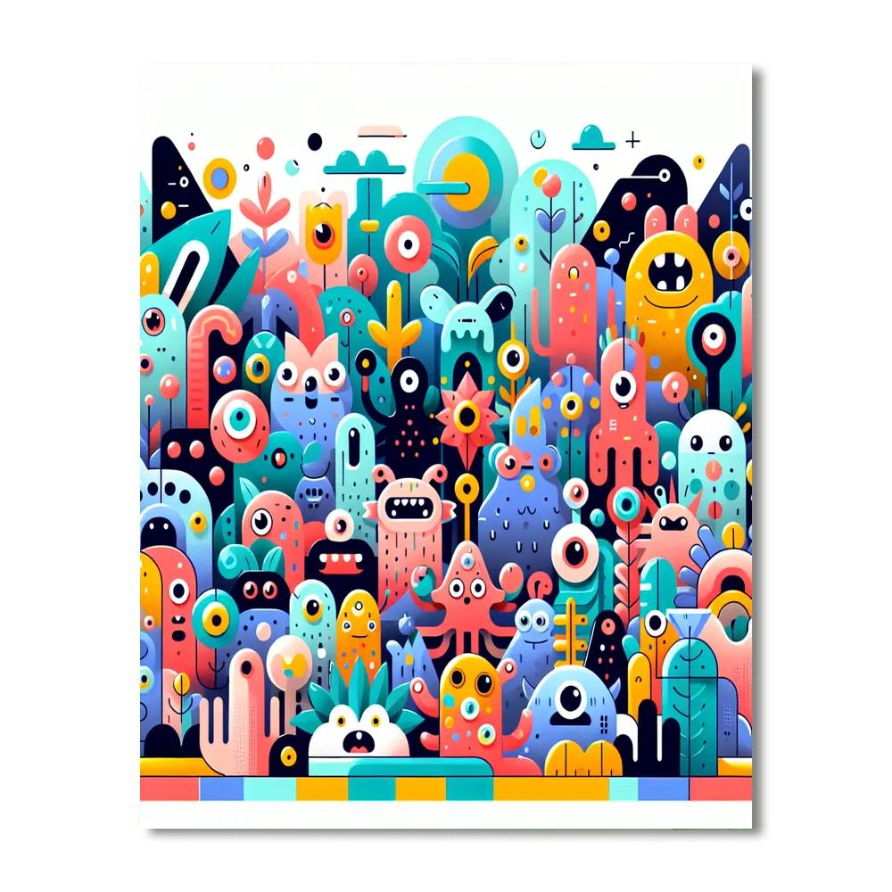 Funky Creatures Paint By Number