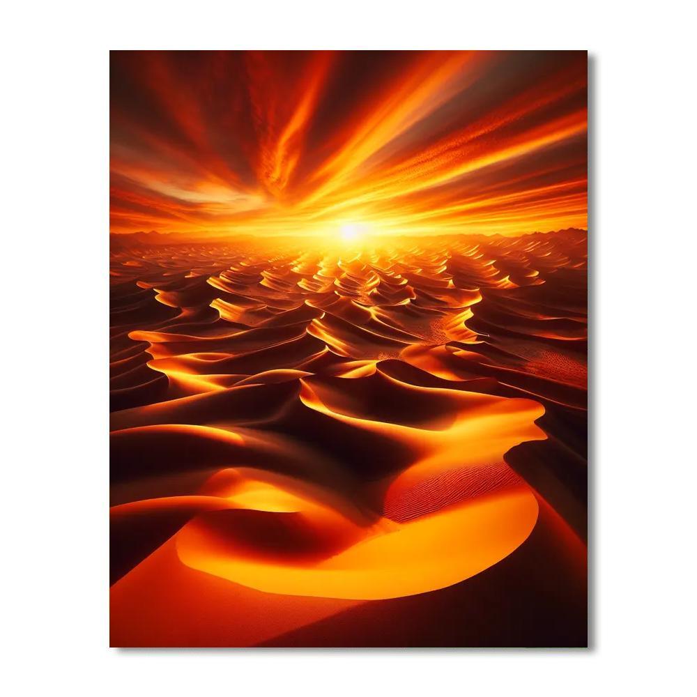 Dramatic Desert Mirage Painting By Numbers Kit