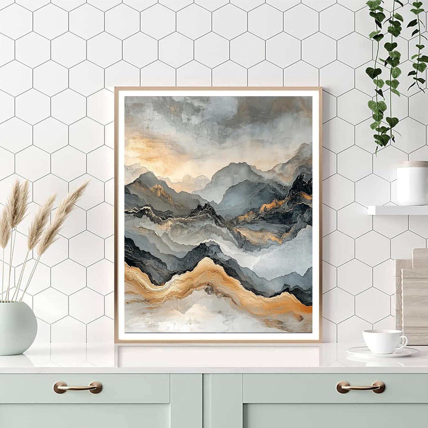 Zhao Mengfu Inspired Solitude In Stone  Paint By Numbers