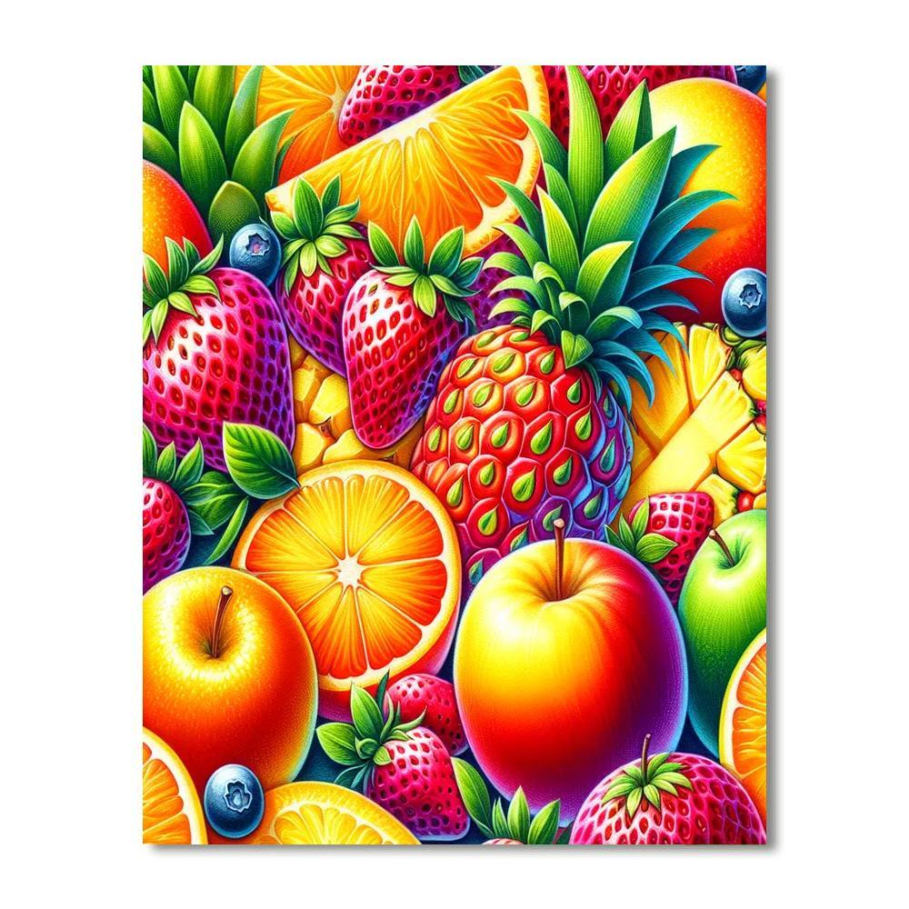 Fabulous Fruit Fiesta Number Painting
