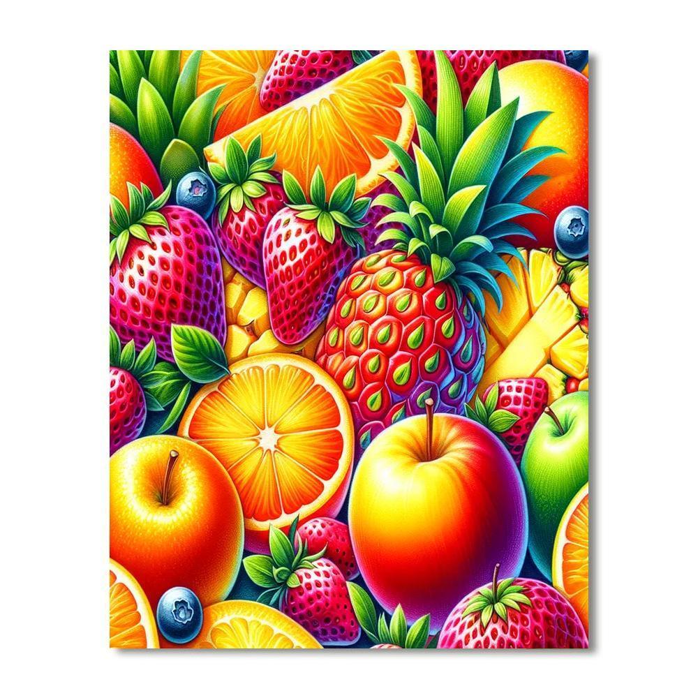 Fabulous Fruit Fiesta Number Painting