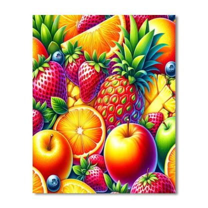 Fabulous Fruit Fiesta Number Painting