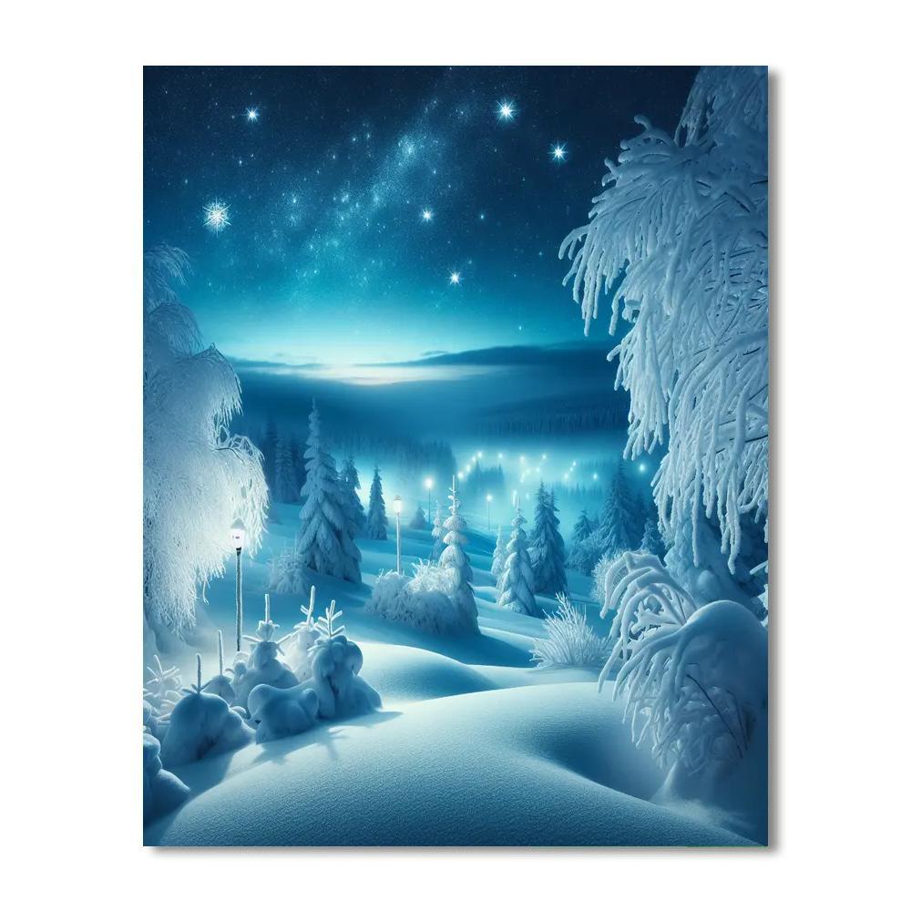 Elegant Winter Evening Paint By Numbers Art