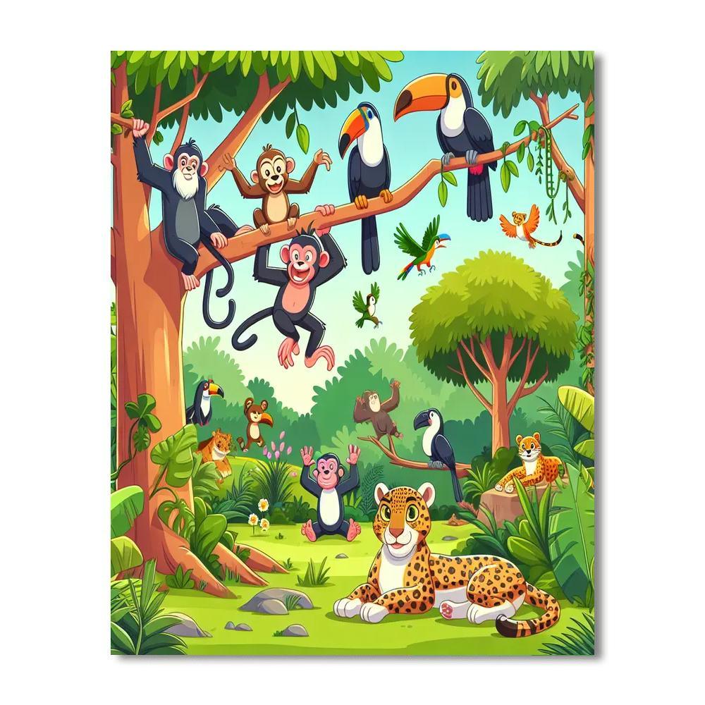 Journey To The Jungle Painting By Numbers Kit