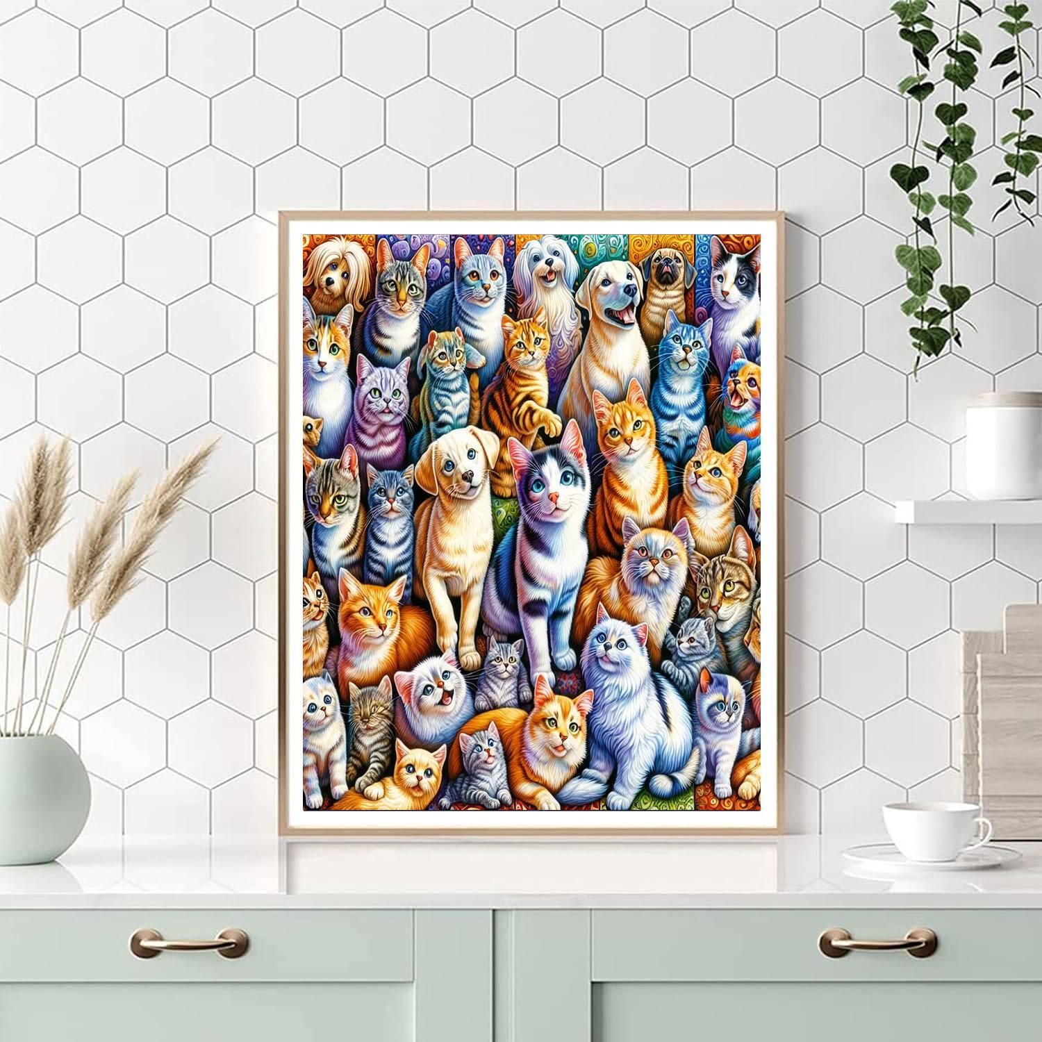 Playful Paws And Claws Painting Number Kit