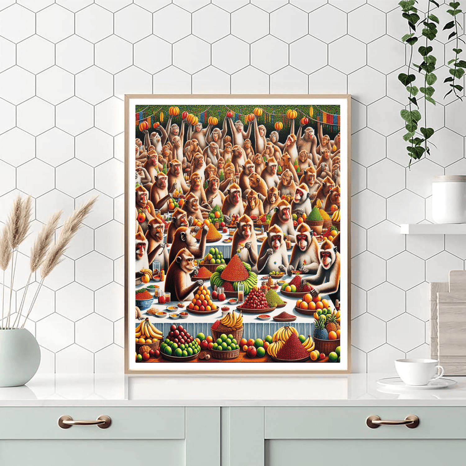 Lopburi Monkey Buffet Festival - Thailand DIY Paint By Numbers