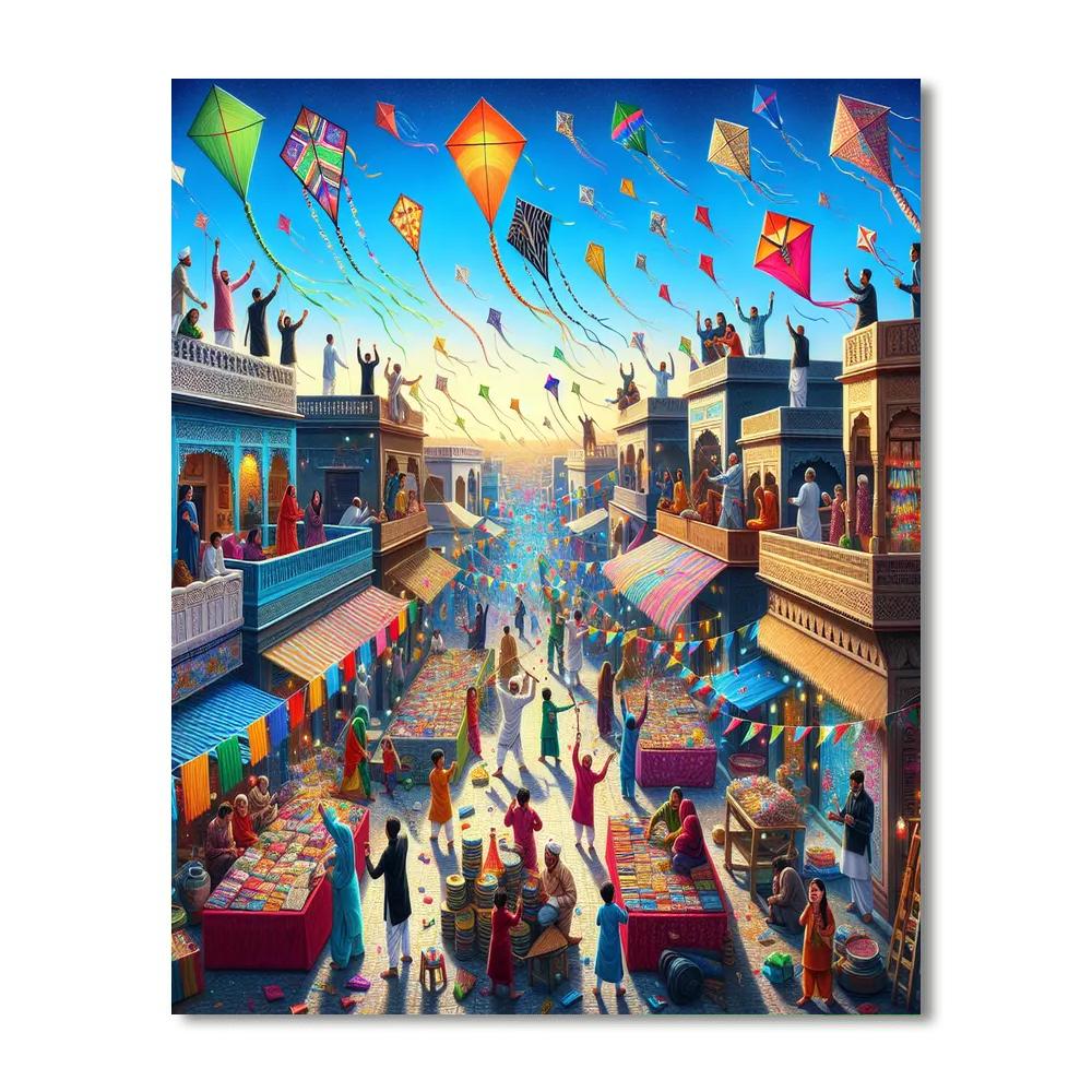 Kite Festival Of Jaipur Paint By Numbers