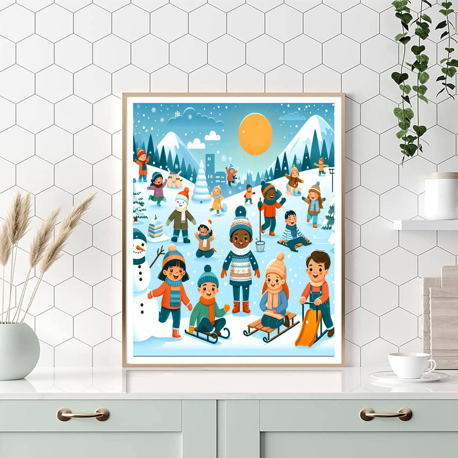 Wonderful Winter Activities Painting By Numbers Kit