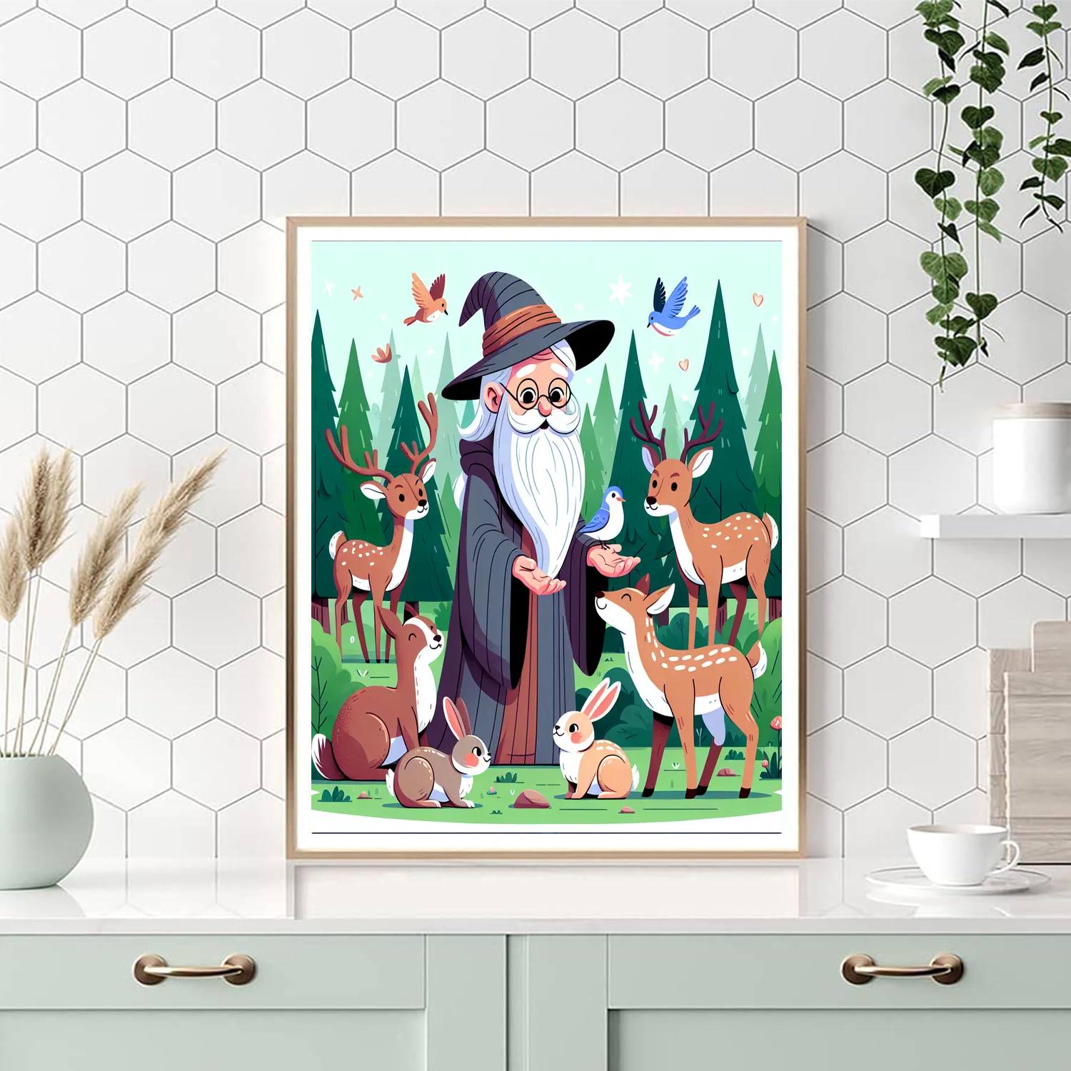 Wizard's Forest Friends Painting By Numbers Kit