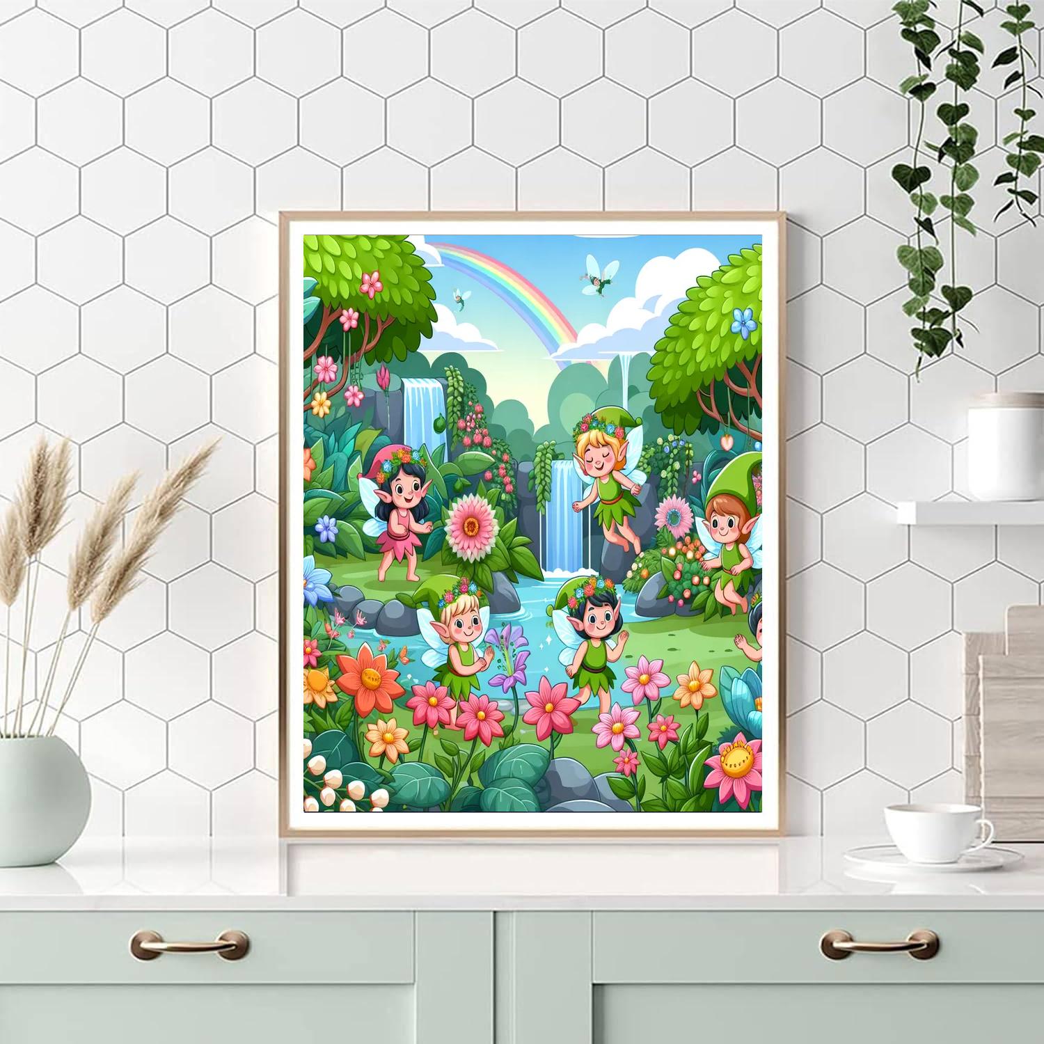 Garden Pixie Play Number Painting
