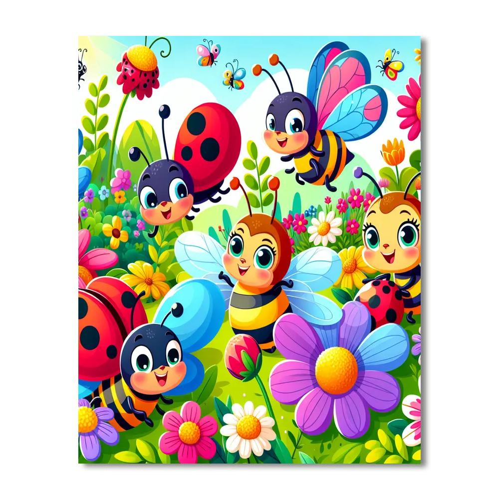 Sweet Little Insects Paint By Number