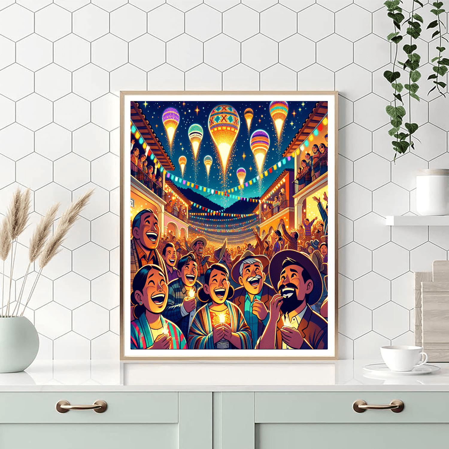 Balón Del Fuego - Guatemala Paint By Color