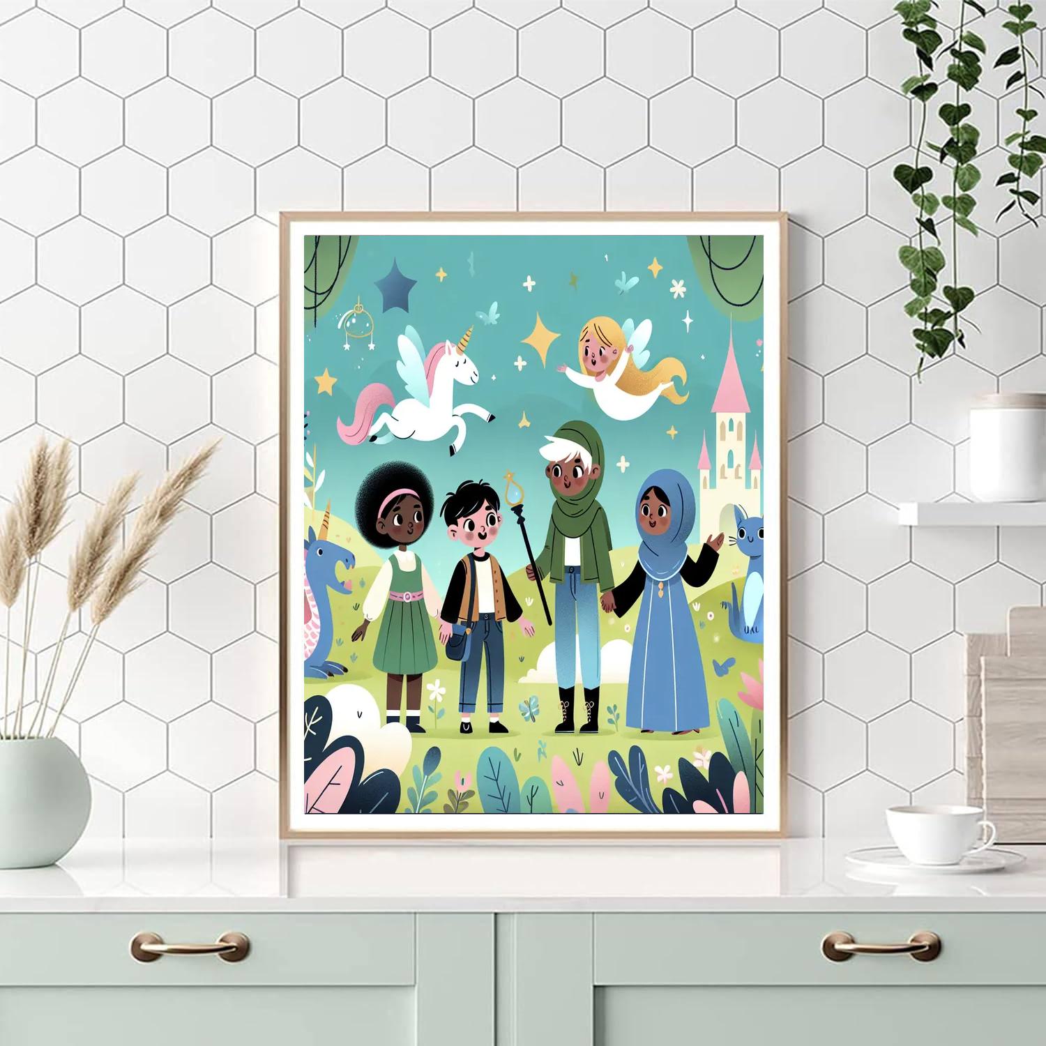 Fantasy Creature Encounter Number Painting