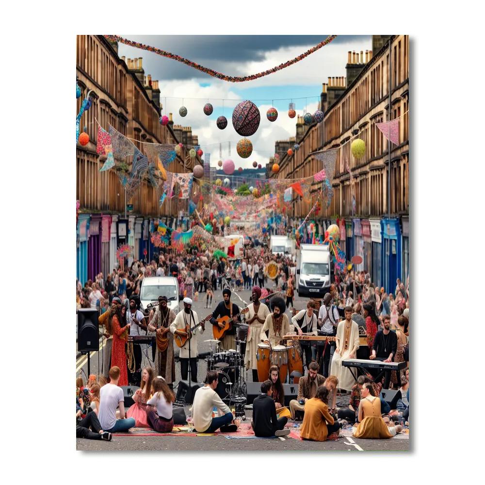 Glasgow's West End Festival - United Kingdom Numbered Painting Kits
