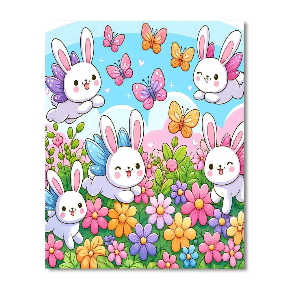 Cheerful Garden Frolic Number Painting