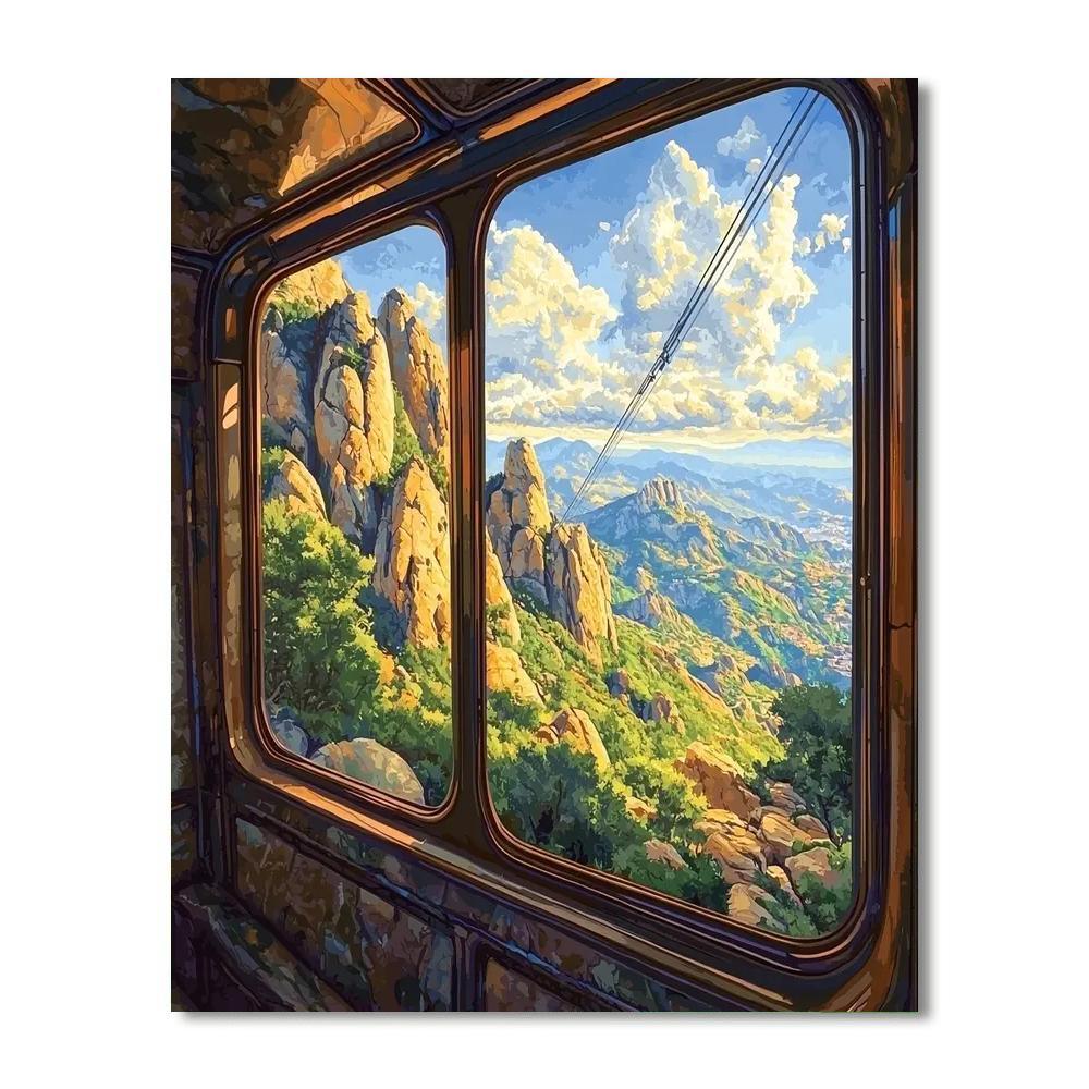 Montserrat Cable Car - Spain Paint By Number