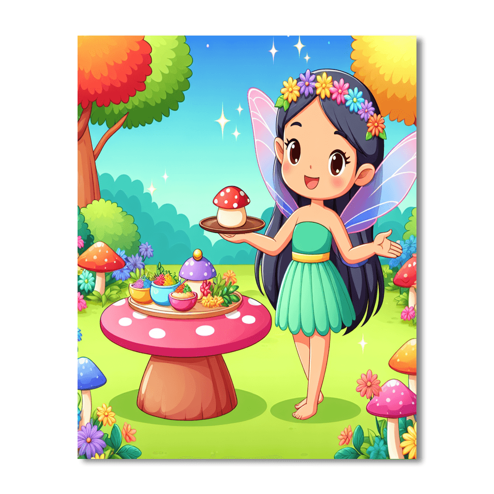 Whimsical Fairy Feast DIY Paint By Numbers