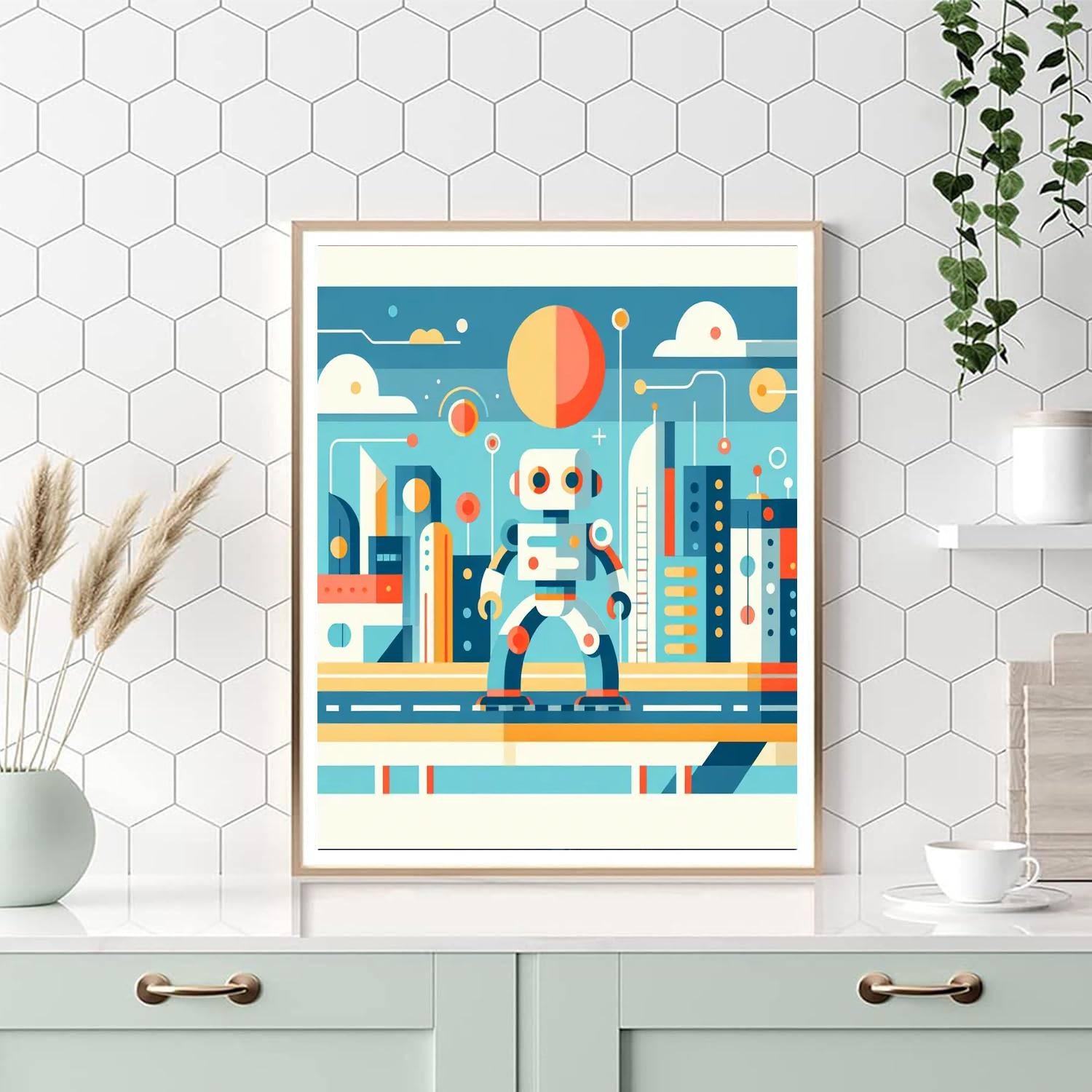 Robot Friend's Journey Painting Number Kit