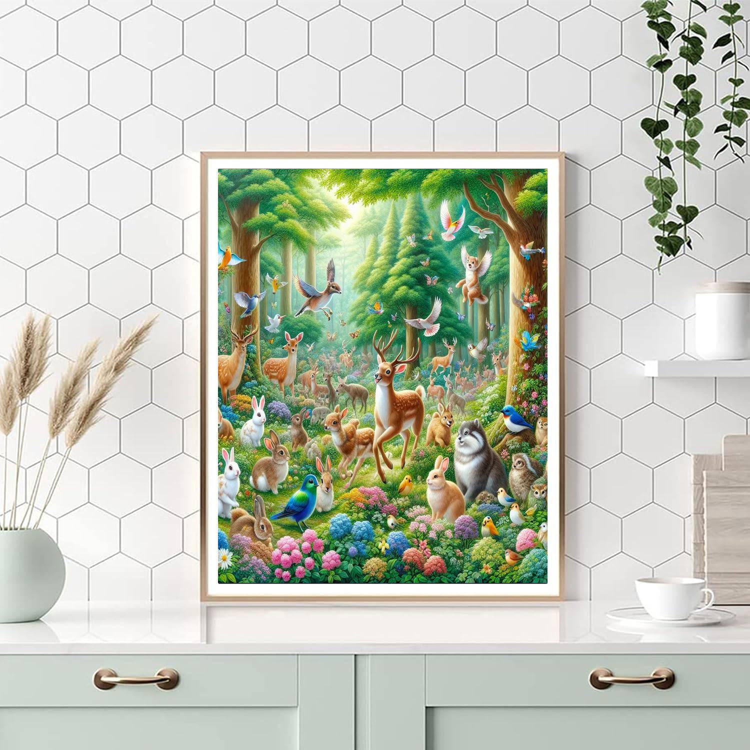 Lively Woodland Adventure Paint By Numbers