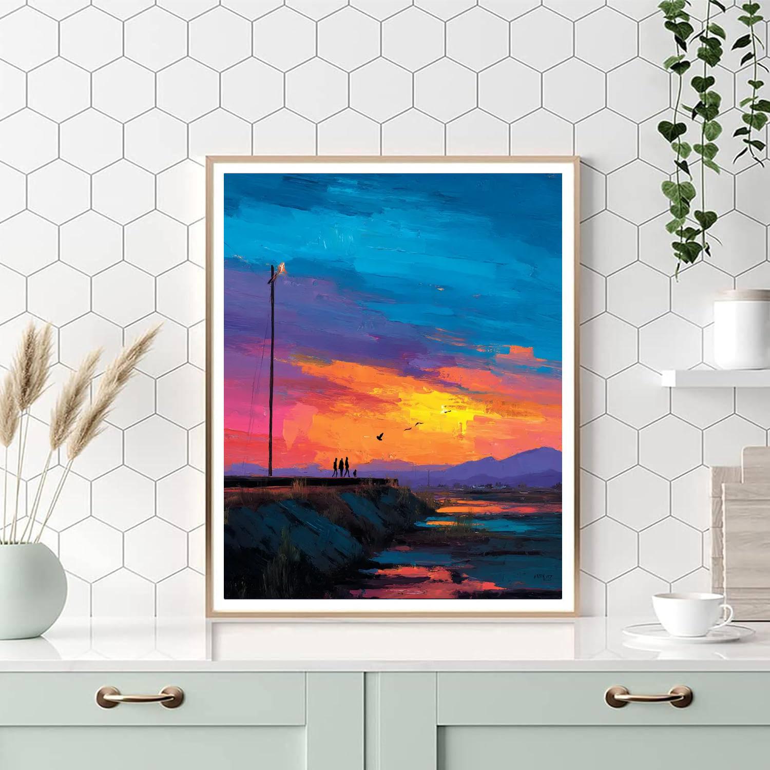 Evening Embrace Number Painting