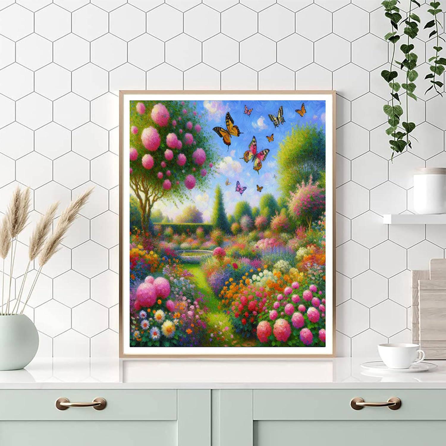 Charming Spring Garden Painting Number Kit